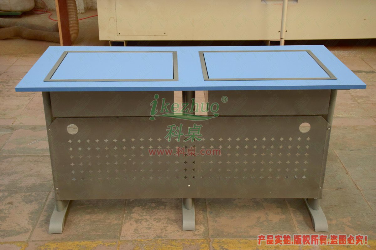 科桌家具,翻转电脑桌,双人金属脚架手动箱体翻转电脑桌 科桌家具,翻转电脑桌,双人金属脚架手动箱体翻转电脑桌