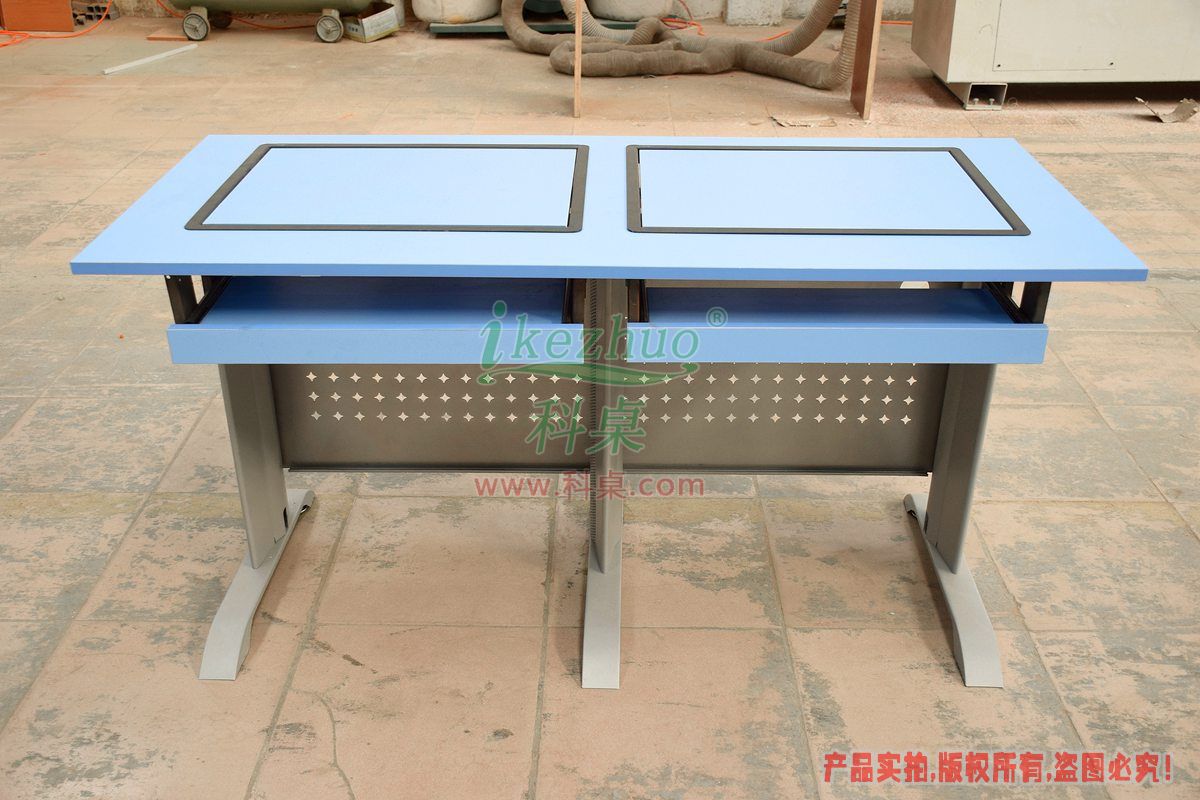 科桌家具,边框翻转器,翻转电脑桌,双人位金属脚架带边框翻转电脑桌K14-B 科桌家具,边框翻转器,翻转电脑桌,双人位金属脚架带边框翻转电脑桌K14-B