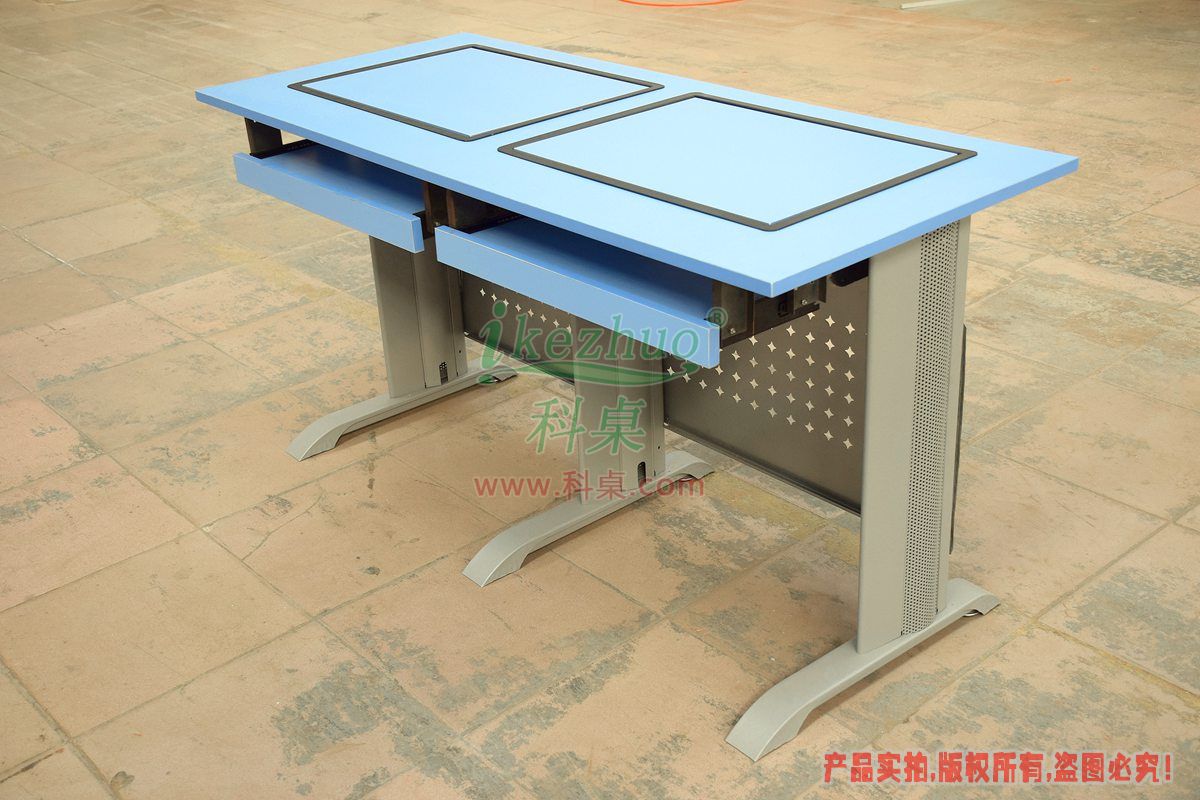 科桌家具,边框翻转器,翻转电脑桌,双人位金属脚架带边框翻转电脑桌K14-B 科桌家具,边框翻转器,翻转电脑桌,双人位金属脚架带边框翻转电脑桌K14-B
