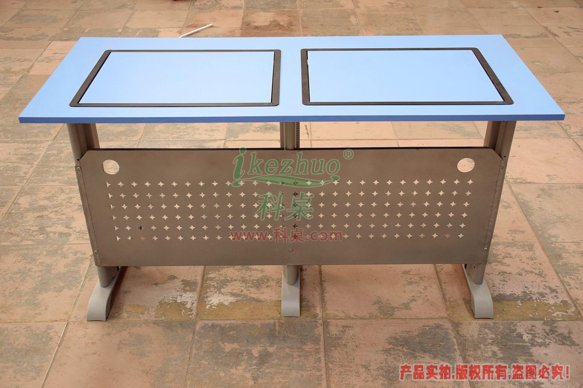科桌家具,边框翻转器,翻转电脑桌,双人位金属脚架带边框翻转电脑桌K14-B 科桌家具,边框翻转器,翻转电脑桌,双人位金属脚架带边框翻转电脑桌K14-B