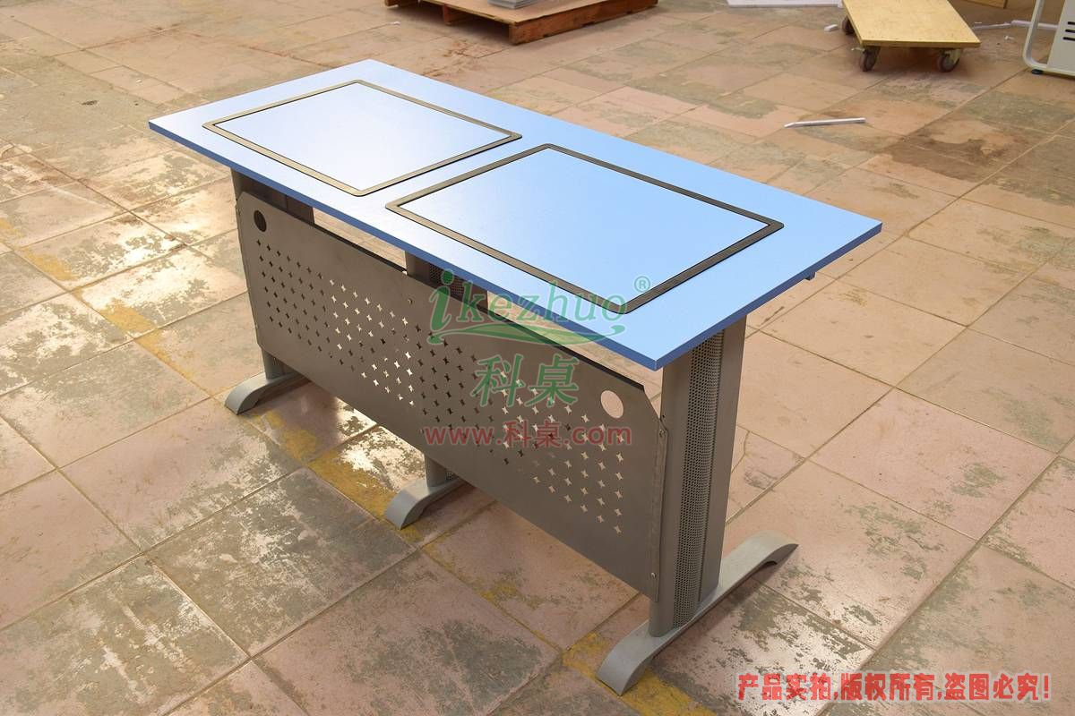 科桌家具,边框翻转器,翻转电脑桌,双人位金属脚架带边框翻转电脑桌K14-B 科桌家具,边框翻转器,翻转电脑桌,双人位金属脚架带边框翻转电脑桌K14-B