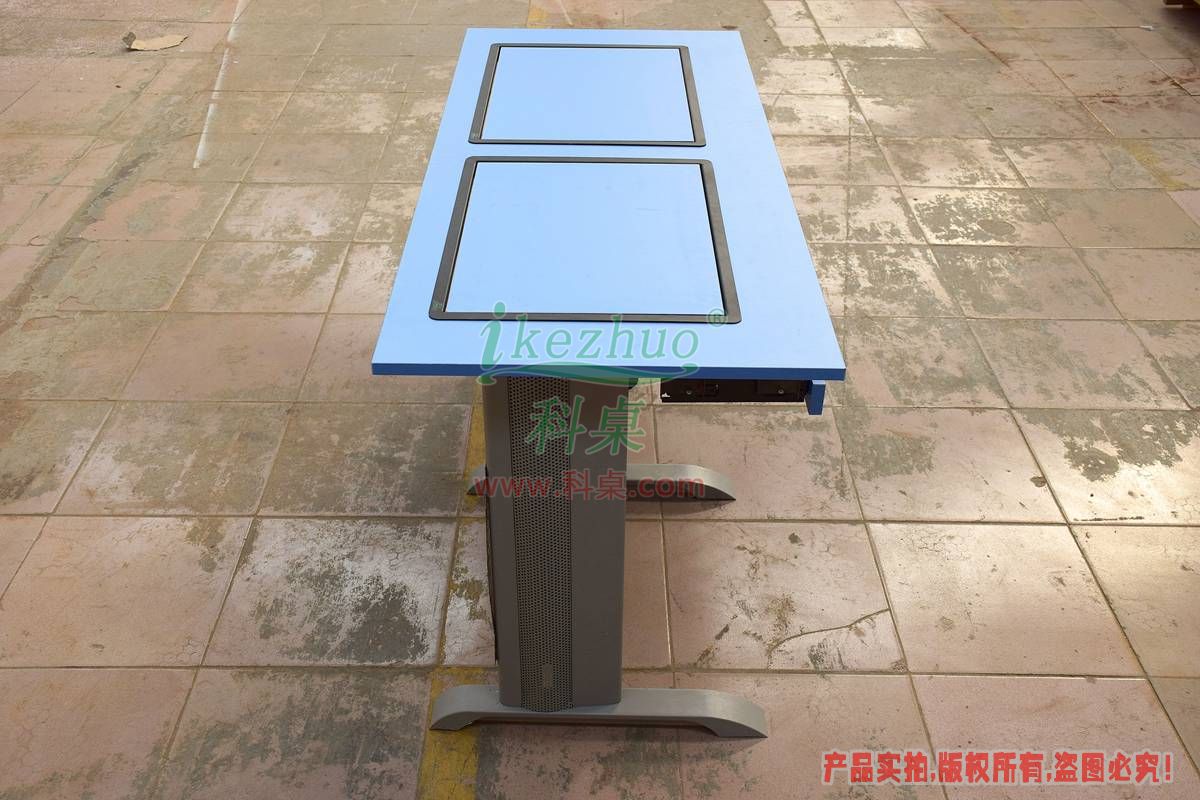 科桌家具,边框翻转器,翻转电脑桌,双人位金属脚架带边框翻转电脑桌K14-B 科桌家具,边框翻转器,翻转电脑桌,双人位金属脚架带边框翻转电脑桌K14-B