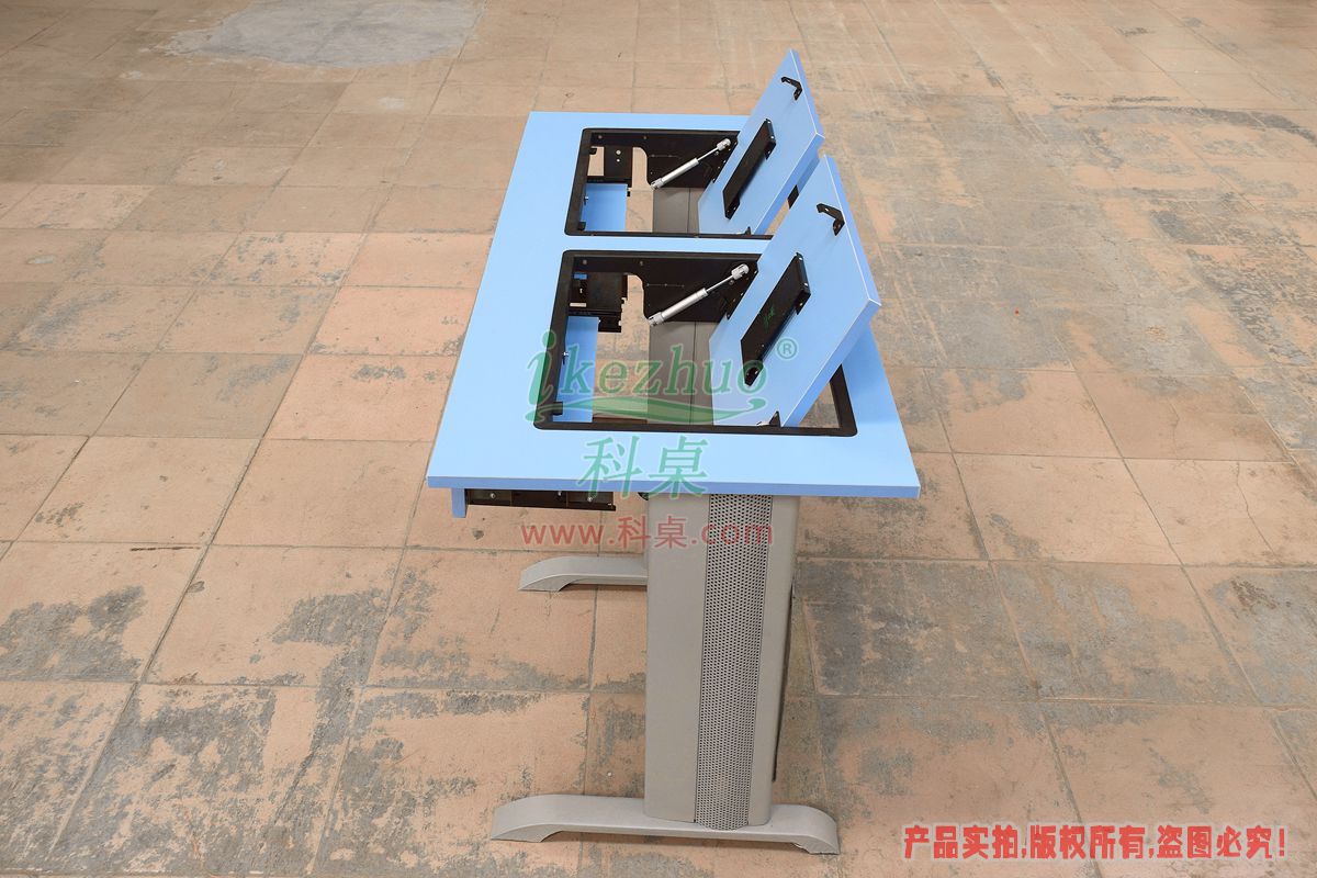 科桌家具,边框翻转器,翻转电脑桌,双人位金属脚架带边框翻转电脑桌K14-B 科桌家具,边框翻转器,翻转电脑桌,双人位金属脚架带边框翻转电脑桌K14-B