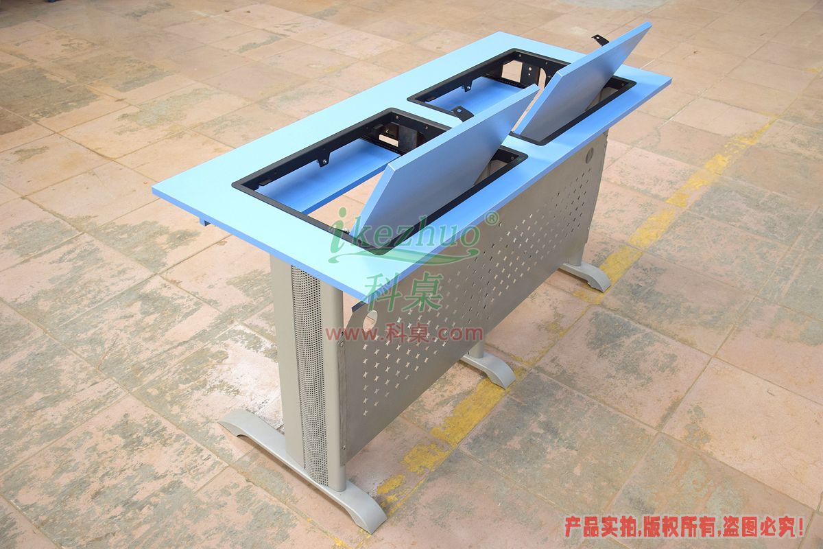 科桌家具,边框翻转器,翻转电脑桌,双人位金属脚架带边框翻转电脑桌K14-B 科桌家具,边框翻转器,翻转电脑桌,双人位金属脚架带边框翻转电脑桌K14-B