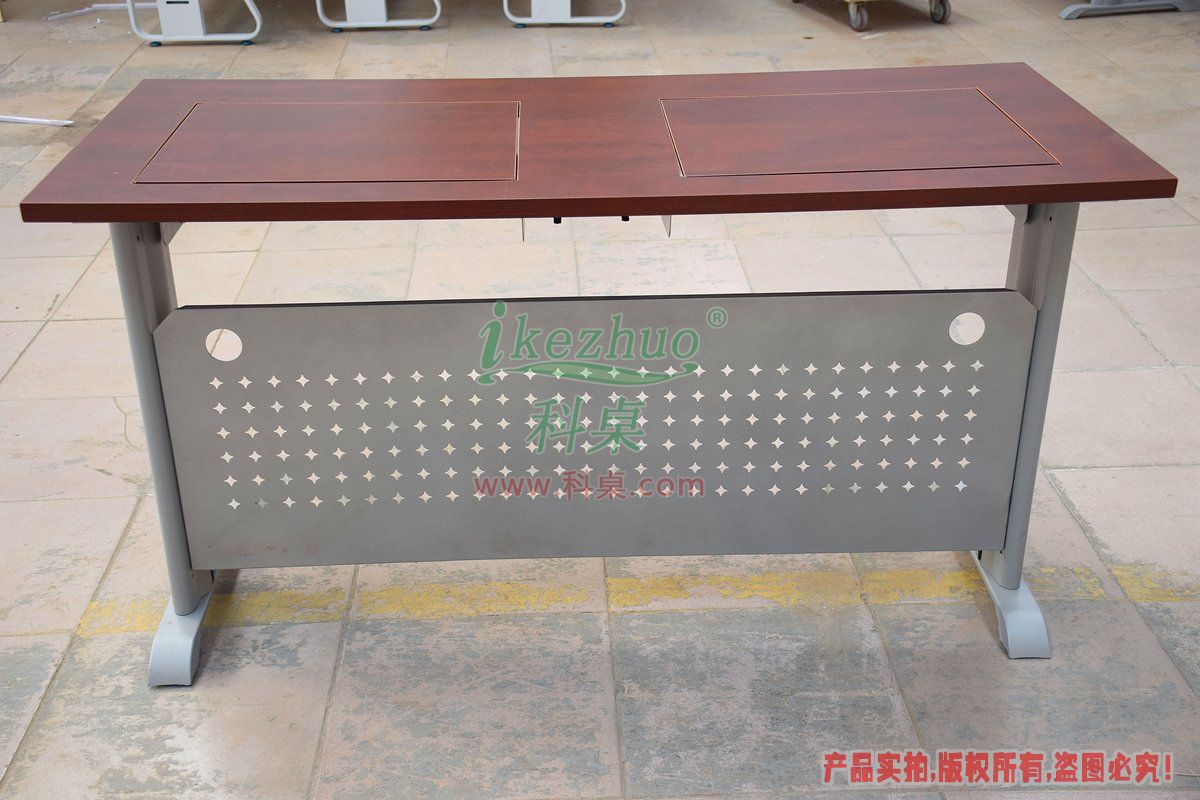 科桌家具,无边框翻转电脑桌,翻转电脑桌,双人位金属脚架无边框翻转电脑桌K14-B 科桌家具,无边框翻转电脑桌,翻转电脑桌,双人位金属脚架无边框翻转电脑桌K14-B