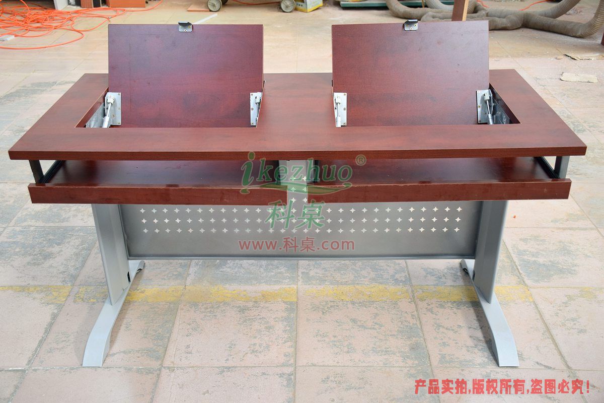科桌家具,无边框翻转电脑桌,翻转电脑桌,双人位金属脚架无边框翻转电脑桌K14-B 科桌家具,无边框翻转电脑桌,翻转电脑桌,双人位金属脚架无边框翻转电脑桌K14-B