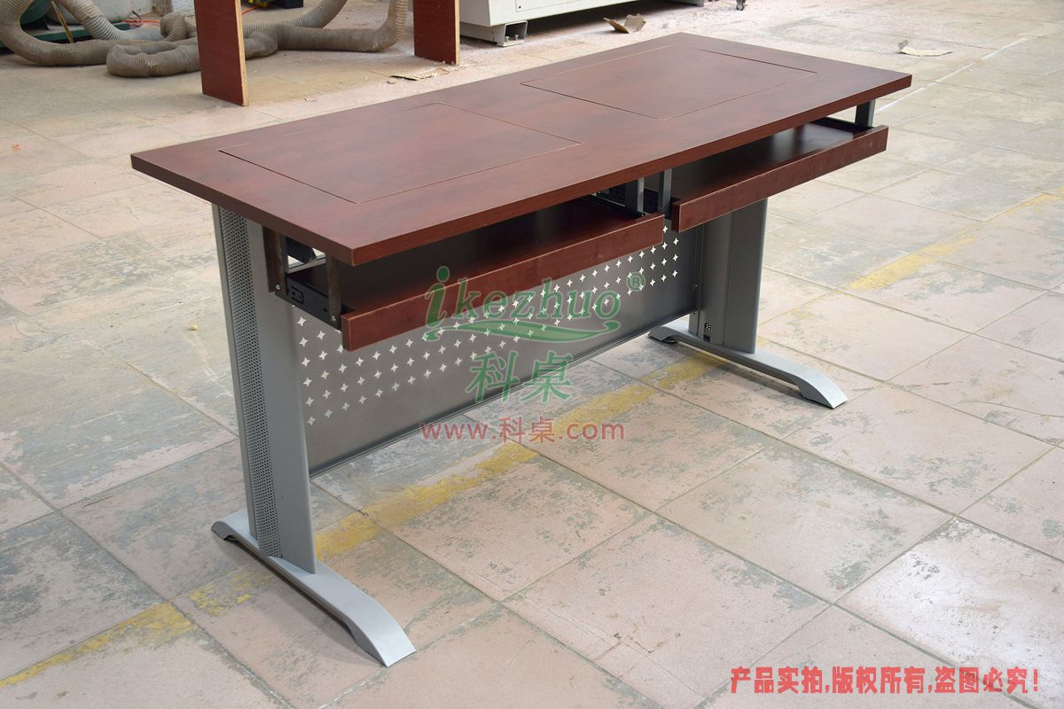 科桌家具,无边框翻转电脑桌,翻转电脑桌,双人位金属脚架无边框翻转电脑桌K14-B 科桌家具,无边框翻转电脑桌,翻转电脑桌,双人位金属脚架无边框翻转电脑桌K14-B