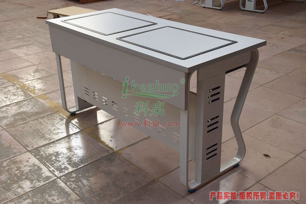 科桌家具,翻转电脑桌,双人电脑桌,双人位金属脚架带边框翻转电脑桌K16-C 科桌家具,翻转电脑桌,双人电脑桌,双人位金属脚架带边框翻转电脑桌K16-C