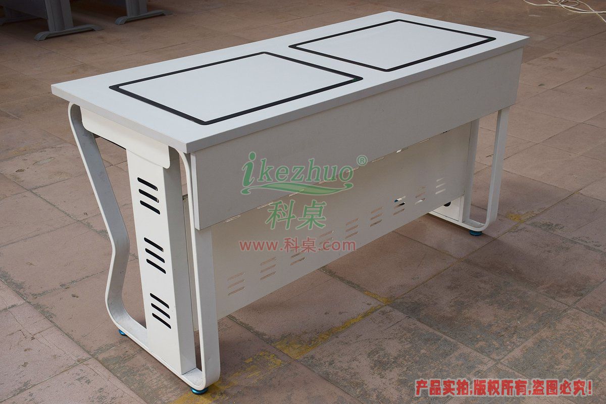 科桌家具,翻转电脑桌,双人电脑桌,双人位金属脚架带边框翻转电脑桌K16-C 科桌家具,翻转电脑桌,双人电脑桌,双人位金属脚架带边框翻转电脑桌K16-C