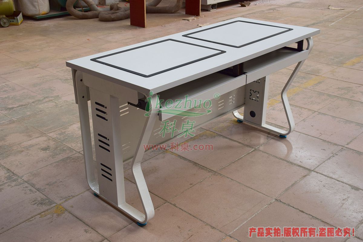 科桌家具,翻转电脑桌,双人电脑桌,双人位金属脚架带边框翻转电脑桌K16-C 科桌家具,翻转电脑桌,双人电脑桌,双人位金属脚架带边框翻转电脑桌K16-C
